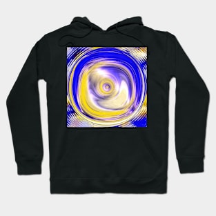 Blue, yellow and "liquid" Hoodie